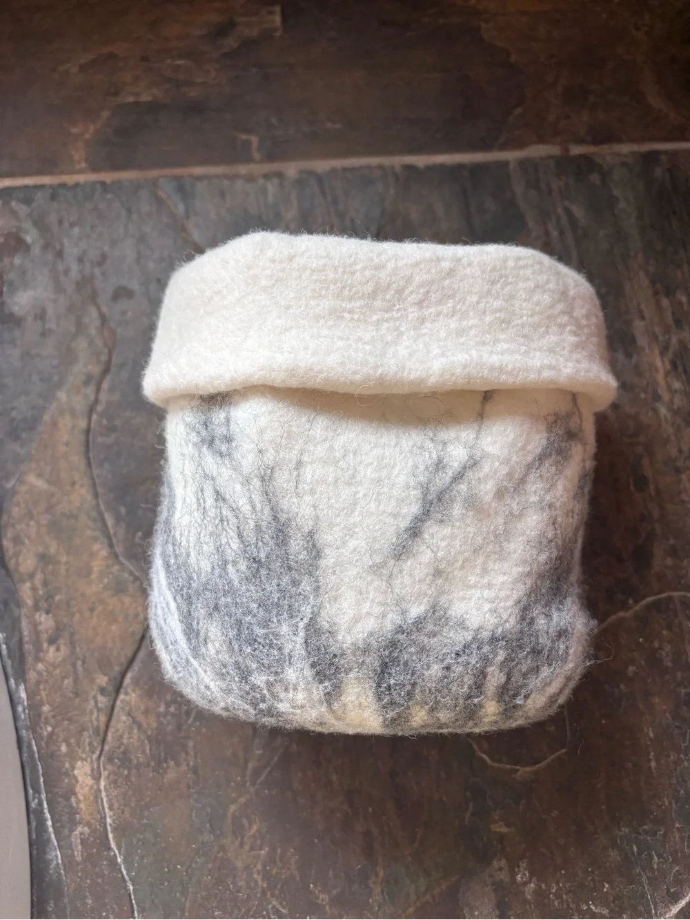 Hand Felted Merino Wool Plant Cozy | Soft Wool Basket | Handmade Home Decor